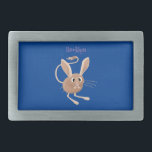 Niedliche Jerboa-Cartoon-Abbildung Rechteckige Gürtelschnalle<br><div class="desc">Diese niedliche,  langgezogene Jerboa wird in lustiger Cartoon-Illustration-Stil für Kinder und Kinder im Herzen gezeichnet. Viel Spaß bei der Hoffnung!</div>