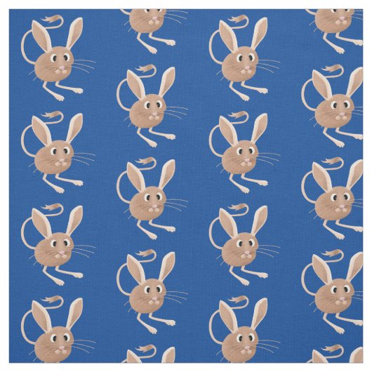 Niedliche Jerboa-Cartoon-Abbildung Stoff (Muster)
