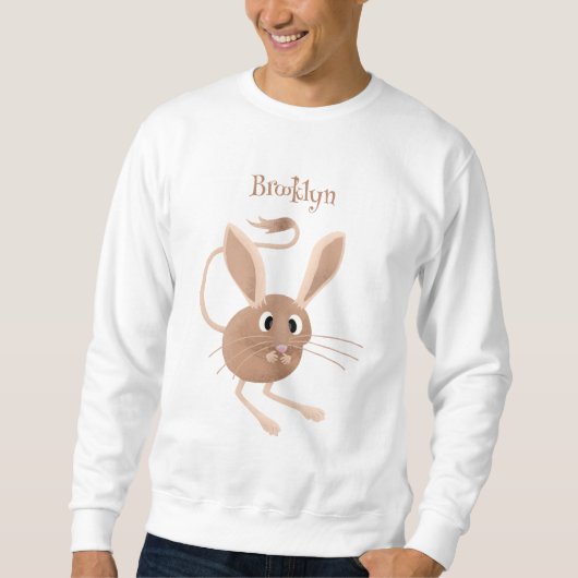 Niedliche Jerboa-Cartoon-Abbildung Sweatshirt (Vorderseite)