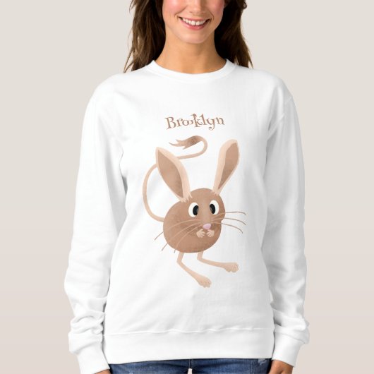 Niedliche Jerboa-Cartoon-Abbildung Sweatshirt (Vorderseite)
