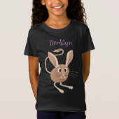 Niedliche Jerboa-Cartoon-Abbildung T-Shirt (Vorderseite)