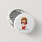 Niedliche Jesus-Christus-Illustration Button (Vorne & Hinten)