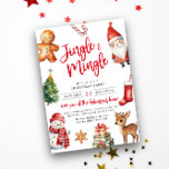 Niedliche Jingle & Mingle Kids Party Einladung<br><div class="desc">Niedliche bunte Jingle und mischen Kinder Weihnachten Party Einladung.</div>