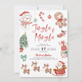 Niedliche Jingle & Mingle Party Einladung (Vorderseite)