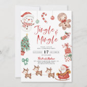 Niedliche Jingle & Mingle Party Einladung (Vorderseite)