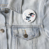 Niedliche Joggen Cartoon Cow Button Abzeichen (Beispiel)