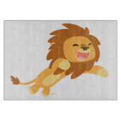 Niedliche Joyful Cartoon Lion Cutting Board Schneidebrett (Vorderseite)