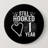 Niedliche Jubiläumspaare Verheiratet 1 Jahr Button (Vorderseite)