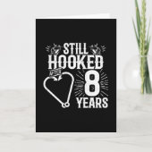 Niedliche Jubiläumspaare Verheiratet 8 Jahre Karte (Vorderseite)