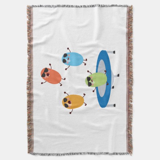 Niedliche Jumping Candy Boans mit Sonnenbrille Decke (Vorderseite Vertikal)