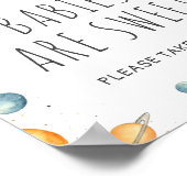 Niedliche junge Astronauten Weltraum Babys sind sü Poster (Ecke)