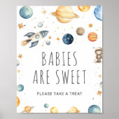 Niedliche junge Astronauten Weltraum Babys sind sü Poster (Vorne)