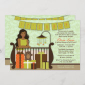 Niedliche junge Mama in der Einladung (Vorne/Hinten)