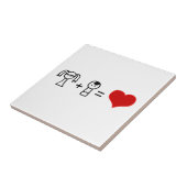 Niedliche Junge und Mädchen Liebe Doodle Fliese (Seite)