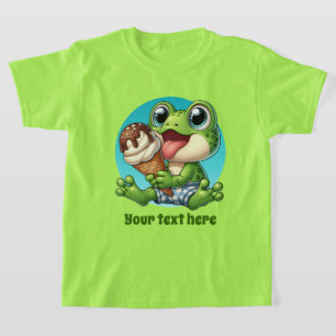 Niedliche Jungen Beachfrosch anpassbarer T - Shirt