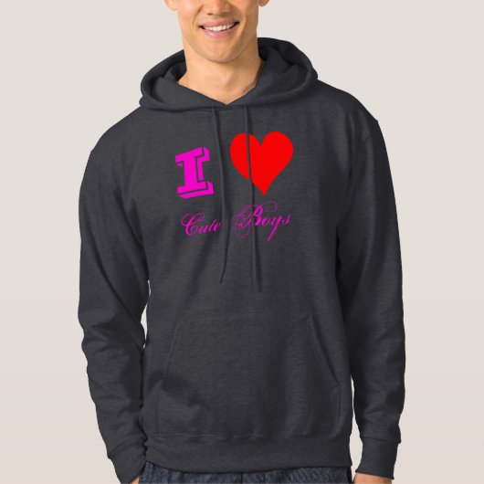 Niedliche Jungen I <3 Hoodie (Vorderseite)