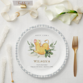 Niedliche Jungen-Jungen-Farm-Foliage Pappteller