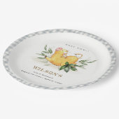 Niedliche Jungen-Jungen-Farm-Foliage Pappteller (Schrägansicht)