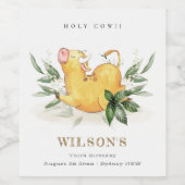 Niedliche Jungen-Jungen-Farm-Foliage Weinetikett (Einzelnes Label)