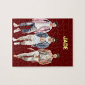 niedliche Jungen personalisierter Name Puzzle (Horizontal)