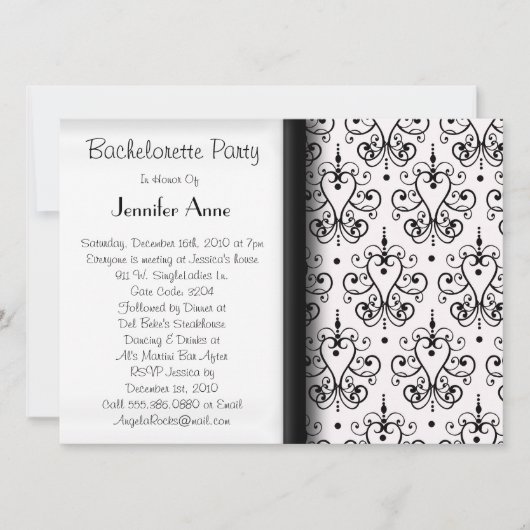 Niedliche Junggeselinnen-Abschieds-Zeit Einladung (Vorderseite)