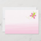 Niedliche Jungle Animal Ark Baby Dusche Rosa Einladung (Rückseite)