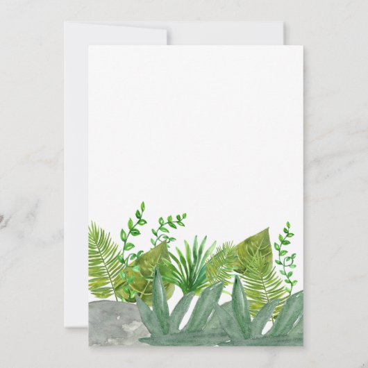 Niedliche Jungle Animal Baby Dusche Einladung (Rückseite)