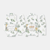 Niedliche Jungle Animals Greenery Boy Girl 1. Gebu Geschenkschachtel (Ungefaltet)