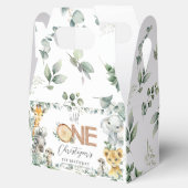 Niedliche Jungle Animals Greenery Boy Girl 1. Gebu Geschenkschachtel (Geöffnet)