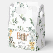 Niedliche Jungle Animals Grüne Kinderdusche Geschenkschachtel (Geöffnet)