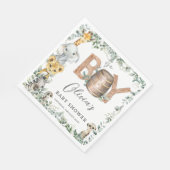 Niedliche Jungle Animals Grüne Kinderdusche Serviette (Ecke)