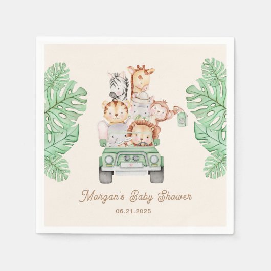 Niedliche Jungle Animals Kinderdusche Serviette (Vorderseite)
