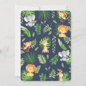 Niedliche Jungle Animals Kinderdusche von Mail Gre Einladung (Rückseite)