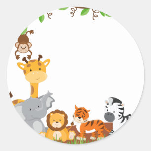 Niedliche Jungle Baby Sticker