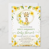 Niedliche Jungle Giraffe Kinderdusche Einladung (Vorderseite)