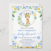 Niedliche Jungle Giraffe Kinderdusche Einladung (Vorderseite)