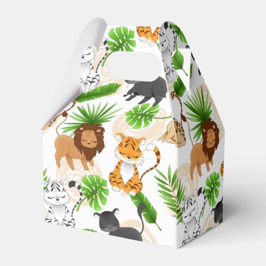 Niedliche Jungle-Katzen Vielfalt der Wildtiere Par Geschenkschachtel (Rückseite)