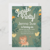 Niedliche Jungle Lion Art Safari Geburtstagsparty (Vorderseite)