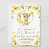 Niedliche Jungle-Löwendusche Einladung (Vorderseite)