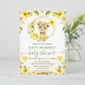 Niedliche Jungle-Löwendusche Einladung (Stehend Vorderseite)