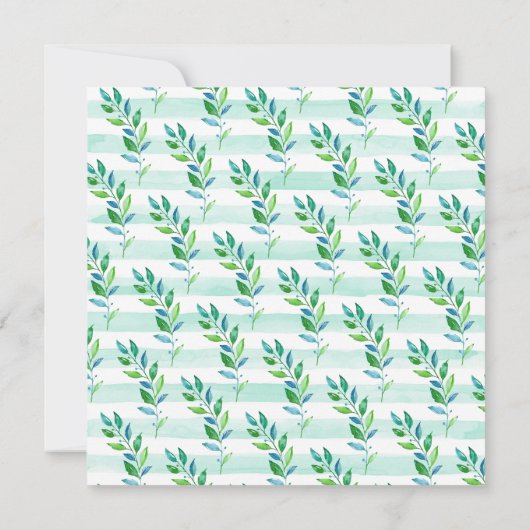 Niedliche Jungle Rhino Babydusche Einladung (Rückseite)