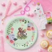 Niedliche Jungle Safari Animals Kinderdusche Pappteller (Party)