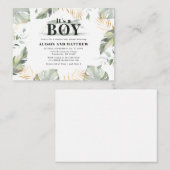 Niedliche Jungle Safari Baby Shower Boys Giraffe Mitteilungskarte (Vorne/Hinten)