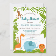 Niedliche Jungle Safari Babydusche