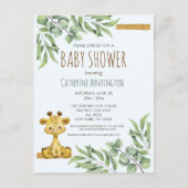 Niedliche Jungle Safari Giraffe Kinderdusche Einla Postkarte (Vorderseite)