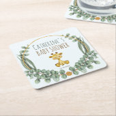 Niedliche Jungle Safari Giraffe Kinderdusche Rechteckiger Pappuntersetzer (angewinkelt)