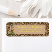 Niedliche Jungle Safari-Rücksendeadresse (Insitu)