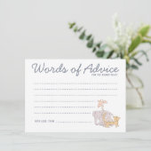 Niedliche Jungle Safari Tiere Babyduschberatungska Hinweiskarte (Stehend Vorderseite)