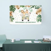 Niedliche Jungle Safari Tiere Geburtstagsparade Banner (Messeveranstaltung)