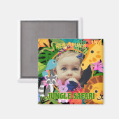Niedliche Jungle Safari Tiere Kinder Foto Magnet (Vorderseite/Rückseite)